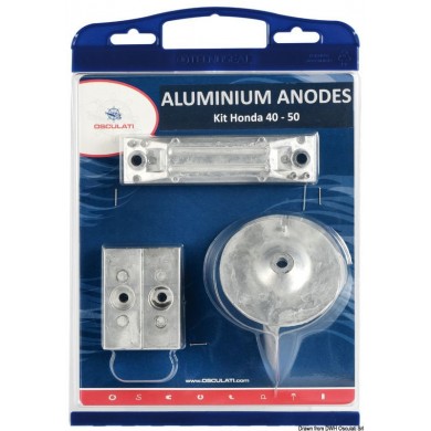 BF40 BF50 - KIT ANODES ALU POUR 40 - 50 CV HONDA