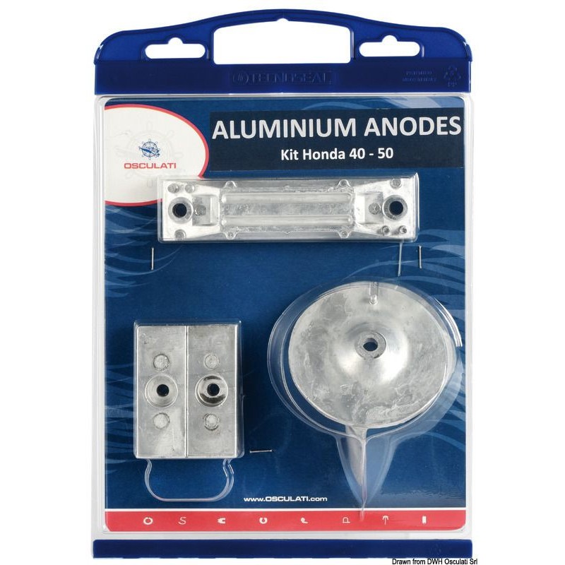 BF40 BF50 - KIT ANODES ALU POUR 40 - 50 CV HONDA