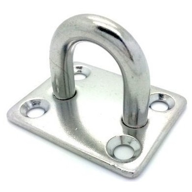 Ø 5 mm - PONTET INOX EMBASE RECTANGULAIRE 30 X 35 mm