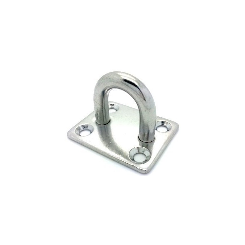 Ø 5 mm - PONTET INOX EMBASE RECTANGULAIRE 30 X 35 mm
