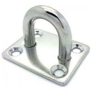 Ø 5 mm - PONTET INOX EMBASE RECTANGULAIRE 30 X 35 mm