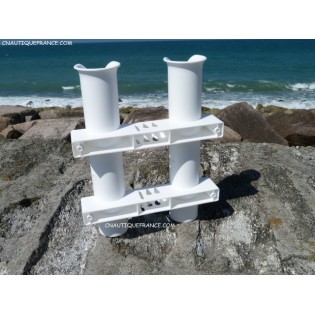 PORTE CANNES A PECHE DOUBLE PLASTIQUE POUR BATEAU