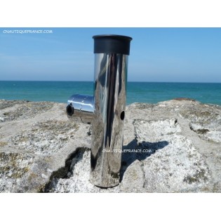 22 - 25 MM - Fixation par bride - Porte canne à pêche inox