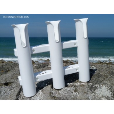 WALL MOUNTING PLASTIC ROD HOLDER FISHING TRIPLE