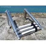 3 marches - Echelle de bain inox télescopique