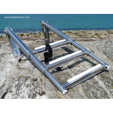 3 marches - Echelle de bain inox télescopique