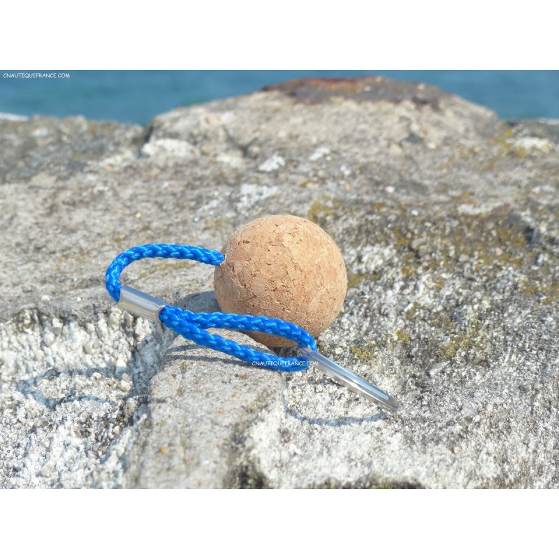 Porte-clés Flottant En Liège – Lot 2, 50 Mm, Bleu/noir, EVA + Inox, Pour Bateau, Kayak, Pêche