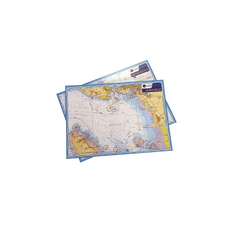 ILE DES GLENAS - CARTE MARINE PLASTIFIEE ILE DES GLENAS