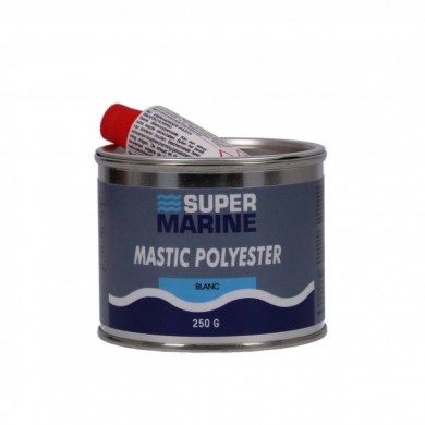 250 G - MASTIC POLYESTER BLANC - SUPER MARINE