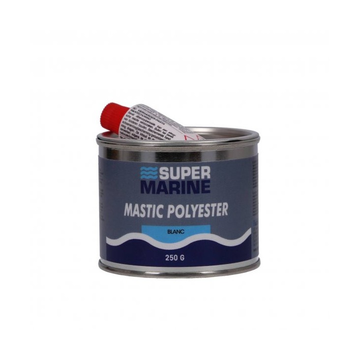250 G - MASTIC POLYESTER BLANC - SUPER MARINE