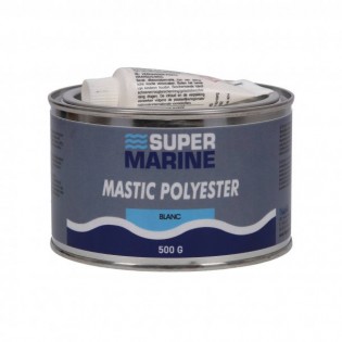 500 G - MASTIC POLYESTER BLANC - SUPERMARINE