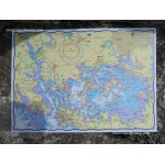 GOLF DU MORBIHAN - CARTE MARINE PLASTIFIEE GOLFE DU MORBIHAN