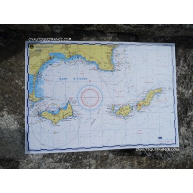 HYERES - CARTE MARINE PLASTIFIEE HYERES