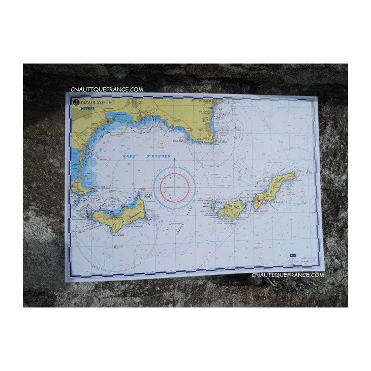 HYERES - CARTE MARINE PLASTIFIEE HYERES