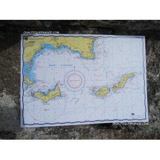 HYERES - CARTE MARINE PLASTIFIEE HYERES