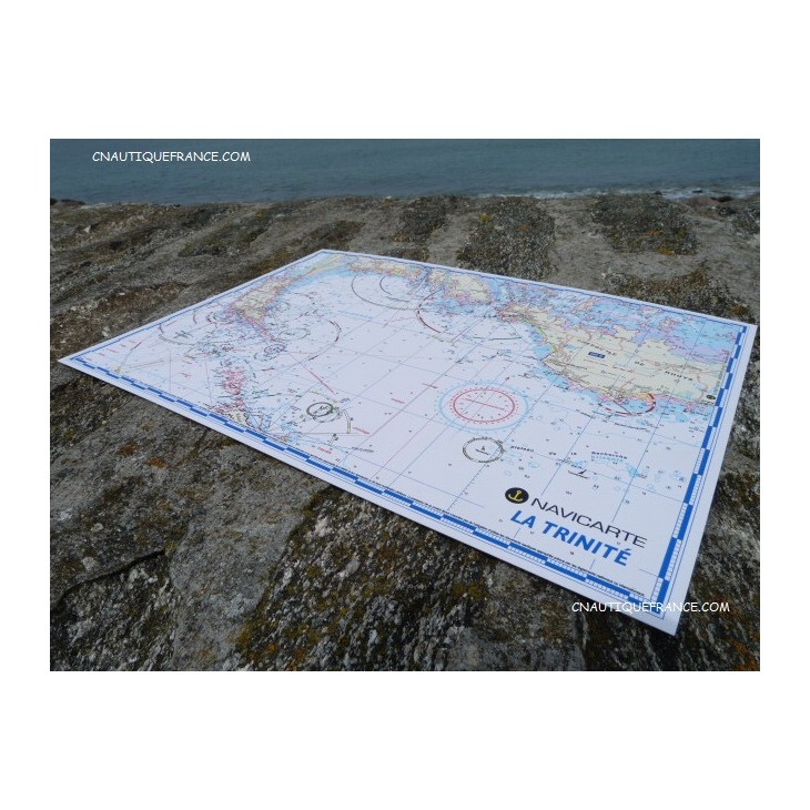 LA TRINITE - CARTE MARINE PLASTIFIEE LA TRINITE