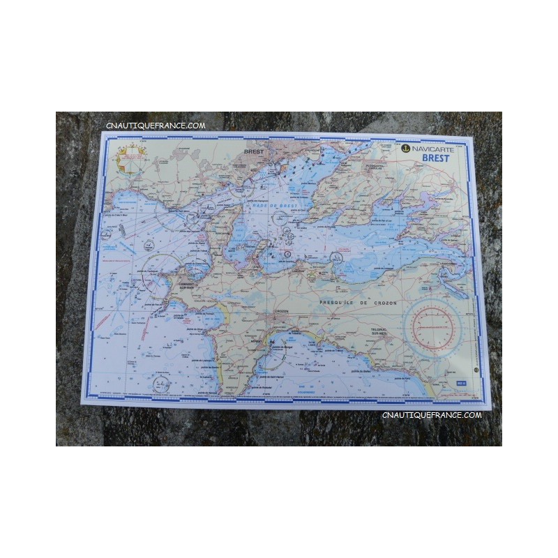 BREST - CARTE MARINE PLASTIFIEE BREST