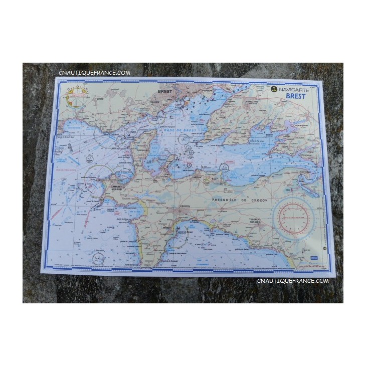 BREST - CARTE MARINE PLASTIFIEE BREST