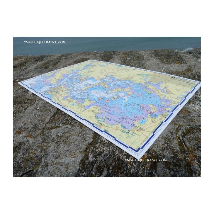 BASSIN D'ARCACHON - CARTE MARINE PLASTIFIEE BASSIN D'ARCAHON