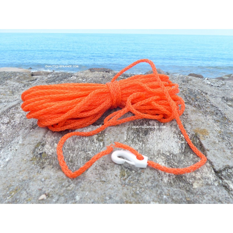 CORDAGE FLOTTANT POUR BOUEE - 30 M ø 6 MM - ORANGE