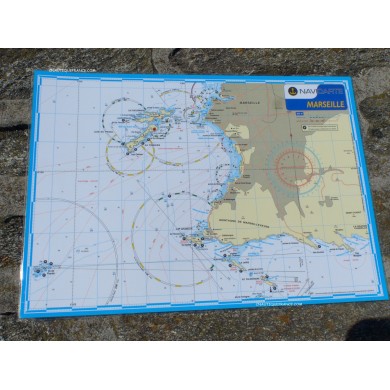 MARSEILLE - CARTE MARINE PLASTIFIEE MARSEILLE