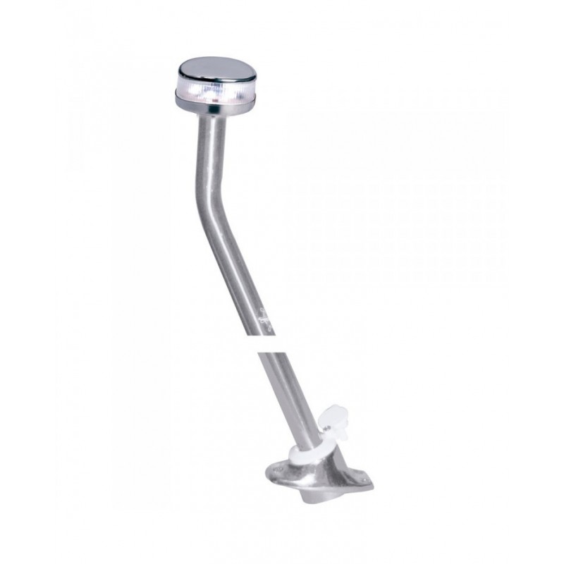 FEU BLANC 360° A LED  HAMPE INOX INCLINEE