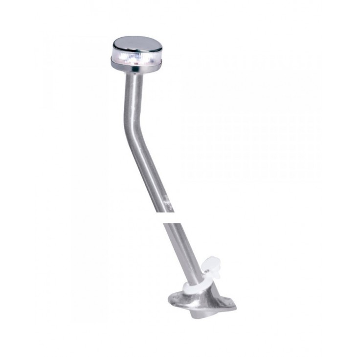 FEU BLANC 360° A LED  HAMPE INOX INCLINEE