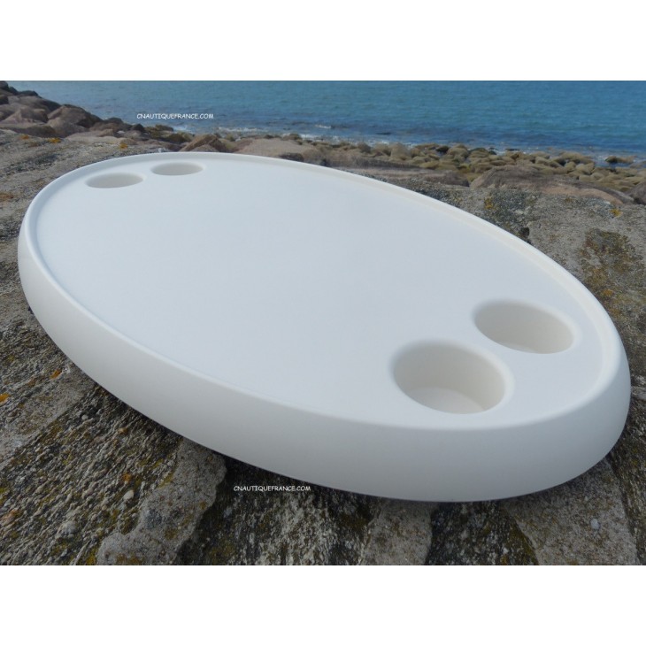 PLATEAU DE TABLE EN COMPOSITE OVALE 76 X 45 CM
