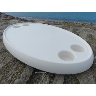 PLATEAU DE TABLE EN COMPOSITE OVALE 76 X 45 CM