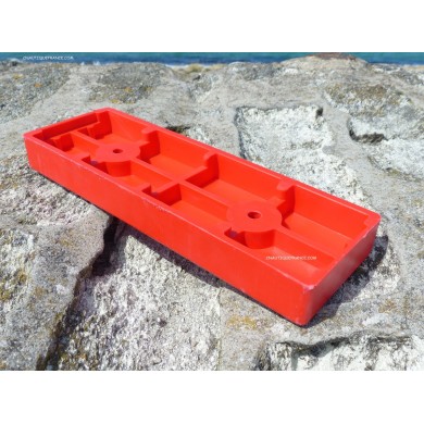 300 X 100 X 20 MM PATIN ALESAGE ø 11MM - ROUGE