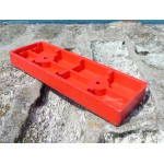 300 X 100 X 20 MM PATIN ALESAGE ø 11MM - ROUGE