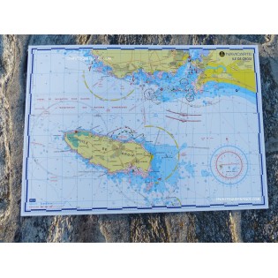 ILE DE GROIX - CARTE MARINE PLASTIFIEE ILE DE GROIX