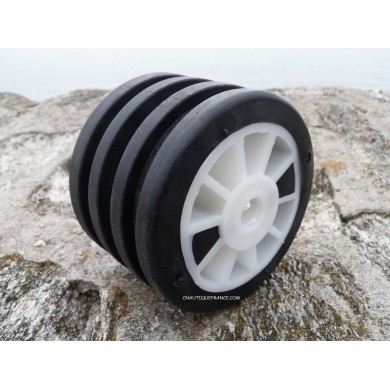 GALET ø 120 X 76 MM - AXE 14.5 MM - NOIR