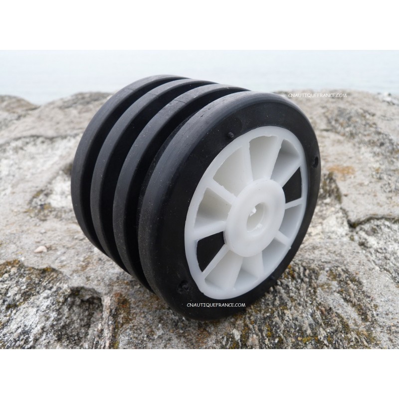 GALET ø 120 X 76 MM - AXE 14.5 MM - NOIR