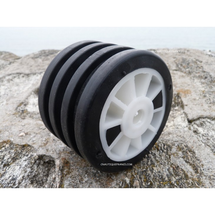 GALET ø 120 X 76 MM - AXE 14.5 MM - NOIR