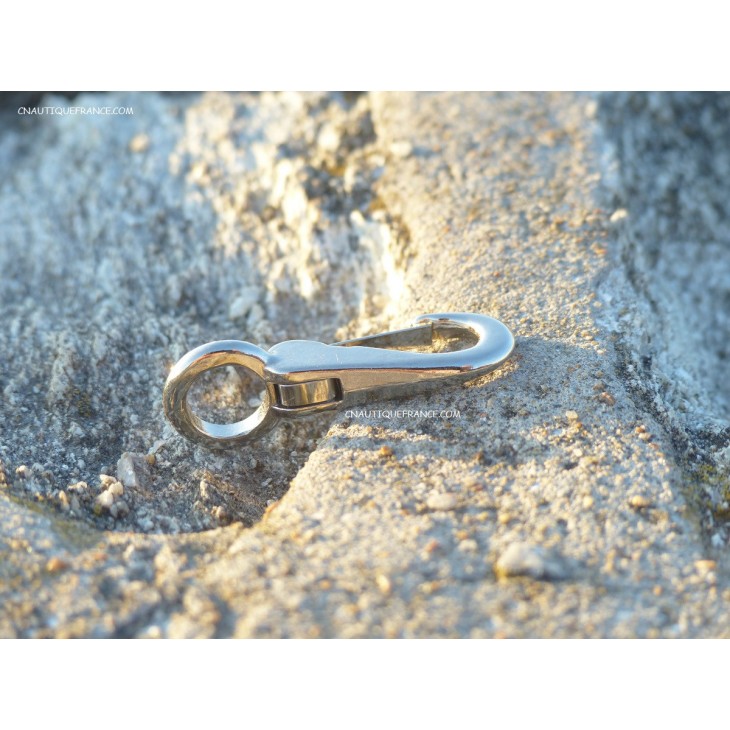 MOUSQUETON BRONZE CHROME A OEIL FIXE