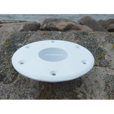 EMBASE POUR PIED DE TABLE - POUR SOL - LAQUE BLANC