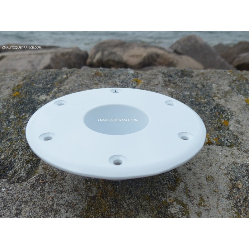 EMBASE POUR PIED DE TABLE - POUR SOL - LAQUE BLANC