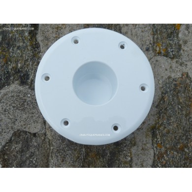 EMBASE POUR PIED DE TABLE - POUR SOL - LAQUE BLANC