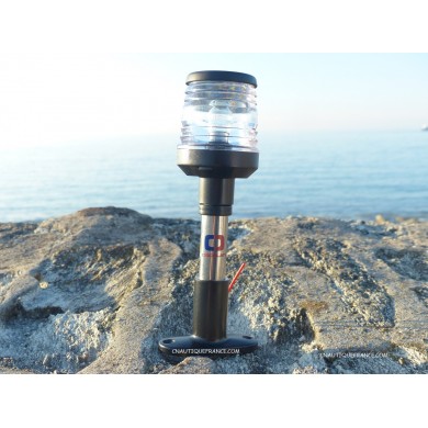 FEU DE MOUILLAGE SUR HAMPE 20 CM EN INOX