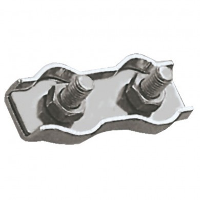 Ø 8 mm - Serre câble plat double - inox