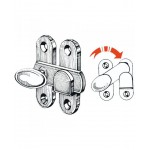 52 x 33 mm - Bloc porte en laiton chromé