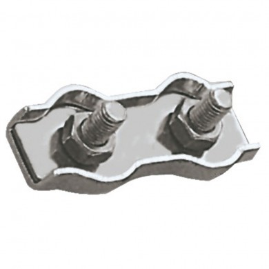 Ø 4 mm - Serre câble plat double - inox