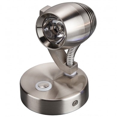 Spot LED blanc + bleu chromé satiné