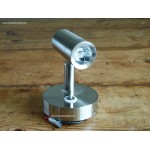 Plafonnier à LED dimmable aluminium brossé et nickelé