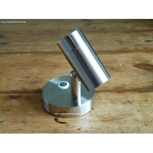 Plafonnier à LED dimmable aluminium brossé et nickelé