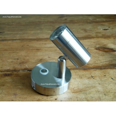 Plafonnier à LED dimmable aluminium brossé et nickelé