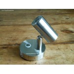 Plafonnier à LED dimmable aluminium brossé et nickelé