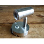 Plafonnier à LED dimmable aluminium brossé et nickelé