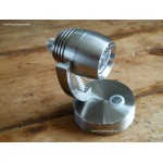 Spot LED blanc + bleu chromé satiné